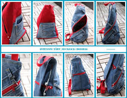 Die streifen nähst du längs, rechts auf rechts, zu einem tunnel zusammen und wendest diesen auf die rechte seite. Crossbag Aus Jeans Antetanni Naht Rucksack Nahen Jeans Alte Jeans Tasche Nahen Jeans Nahen