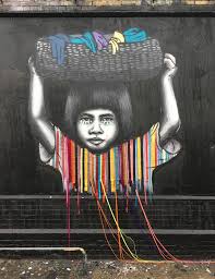 She travels and paints giant portraits, making the world a more colourful place, one wall at a time. Zabou Shoreditch Street Art Tours London Street Art Tours