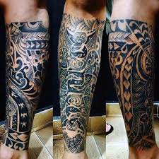 Maori Tribe Tattoo On Mans Lower Leg Half Sleeve Maori Tattoo Tribal Tattoos Maori Tattoo Designs