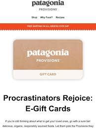 4.9 out of 5 stars 1,536. Patagonia It S Not Too Late To Give Provisions With A Gift Card Milled