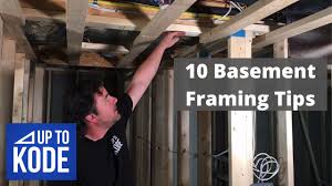 Standard height basement ceiling ideas. 10 Basement Framing Tips Youtube