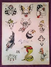 At all times, in all cultures and in all genres of art there have been a few people who create something truly exceptional: Ted Inman Tattoo Legend Original Vintage 1960s Hand Painted Tattoo Flash Sheet 3 550 00 In 2021 Flash Tattoo Tattoo Flash Sheet Traditional Tattoo Flash