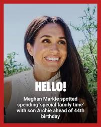 Meghan Markle spotted spending 'special family time' with son Archie ahead  of 44th birthday https://bit.ly/3J1W6WN