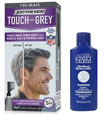 Just for men control gx shampoo is designed to help you clean your hair and reduce grey color in them. Just For Men Touch Of Grey Black Gray T55 Mens Hair Colour Dye Nisim Shampoo Ebay