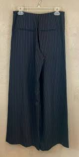 McQ Womens Long Casual Soft Pinstripe Pants Darkest Black ...