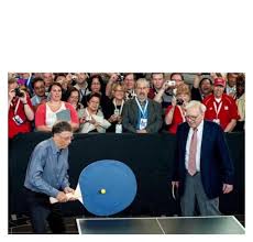 Find the newest table tennis meme. Bill Gates Playing Table Tennis With A Huge Af Hockey Warren Buffet Is Chilling There Too Meme Template Templates4memes