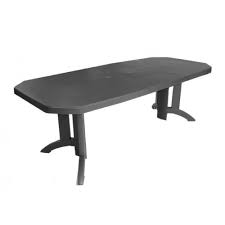Savourez de longs et agréables moments au soleil avec nos différentes tables de jardin. Grosfillex Table De Jardin Pvc Vega Anthracite 220 X 100 Cm