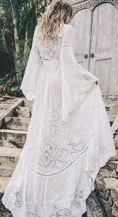 White Embroidery Boho Maxi Dress Wedding Dresses Hippie Hippie Dresses Boho Maxi Dress