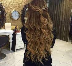 Just grab a curling iron and some hairspray to get started. Braided Half Updo Hair Styles Prom Hairstyles For Long Hair Long Hair Styles