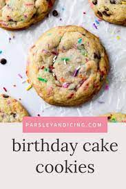 Birthday Cake Cookies Parsley And Icing Birthday Cake Cookies Recipe Cookie Cake Birthday Baking Soda Baking Powder Cake Cookies