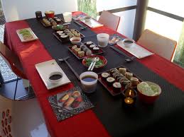 Sushi Dinner Party Idea Sushi Dinner Party Dinner Party Table Settings Dinner Party Table