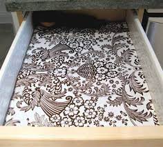 And can be cut to accommodate most drawer and shelf sizes. Look Oil Cloth Liner In The Silverware Drawer Kitchn