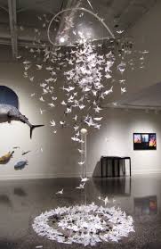 27 Excellent Photo Of Origami Art Installation Origami Installation Hanging Origami Origami Crane
