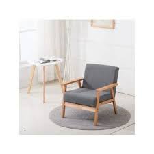 Canape Unique Fauteuil Salle A Manger Chaise Retro Bois Et Tissu Clair Gris Vente De Tous Les Fauteuils Conforama In 2020