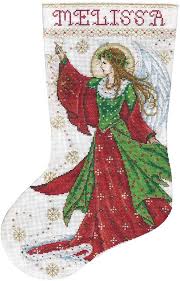 Cross stitch patterns featuring antiques by kooler design studio on sale! Angel Of Joy Stocking Cross Stitch Kit