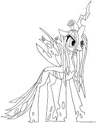 Use the download button to view the full image of chrysalis coloring page. Queen Chrysalis My Little Pony Coloring Pages Printable