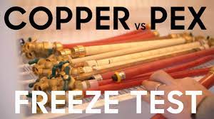 However, two of the most common materials are pex and copper. Copper Vs Pex Vs Sharkbite Freeze Testing Youtube