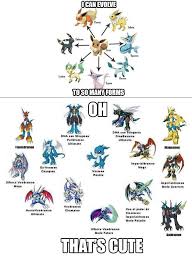 pokemon eeveelution versus digimon digivolution pokemon vs