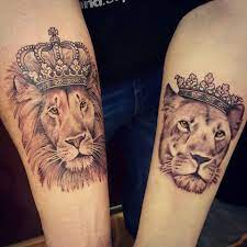 Image Result For Lion And Lioness Tattoo Lion Couple Tattoo Couple Tattoos Lioness Tattoo