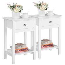 Ours come in different styles and match our beds and other bedroom furniture. Nightstands Bedside Table Cabinet Set Of 2 White Walmart Com Walmart Com