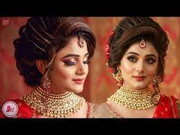 Best Hd Modern Reception Makeover Step By Step Mayuri Sinha Sarkar Youtube Bridal Hair Buns Bridal Makeup Looks Modern Hairstyles