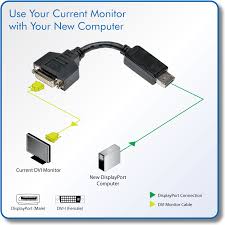 I am trying to connect dual monitors. Tripplite Displayport Male To Dvi I Female Adapter Cable Dell Usa