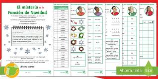 Además, otra modalidad de este juego cristiano consiste en jugar con las frases cristianas de navidad para que el resultado sea más entretenido si cabe. Juego De Detectives El Misterio De La Funcion De Navidad