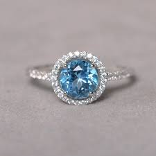 Swiss Blue Topaz Ring Gemstone Engagement Ring Sterling Silver Etsy Swiss Blue Topaz Ring Topaz Engagement Ring Blue Topaz Ring
