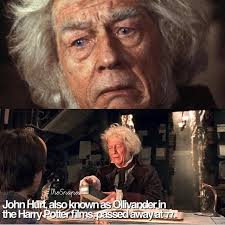 Es John Hirt, also known as Ollivander in the Harry Potter films, passed  away at 77.
