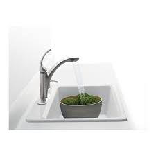 Maybe you would like to learn more about one of these? Kohler Riverby Top Mount Kitchen Sink With Accessories And 4 Faucet Holes White 33 In 5871 4a2 0 Rona