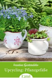 Upcycling Alte Kuchenutensilien Bepflanzen In 2020 Garten Deko Gartendeko Selber Machen Upcycling Ideen