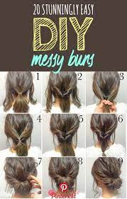 20 Stunningly Easy Diy Messy Buns Hair Styles Thick Hair Styles Long Hair Styles