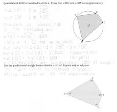 The product of the diagonals of a quadrilateral inscribed a. Inscribed Quadrilaterals Students Are Asked To Prove That Opposite Angles Of A Quadrilateral Inscri
