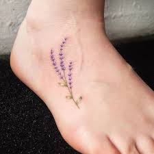 Lavender Tattoo Meaning And 40 Most Beautiful Ideas For Women In 2020 Foot Tattoos For Women Lavender Tattoo Tattoos For Women Flowers