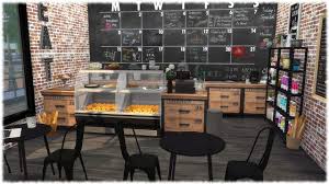 The Sims 4 Speed Build Coffee Shop Cc Links Youtube Sims 4 Restaurant Sims 4 Sims