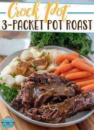 Since you will not have vegetables to give up liquid, add enough water, wine, broth, etc. Crock Pot 3 Packet Pot Roast Video The Country Cook