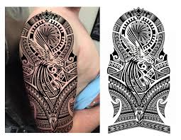 Hummingbird Maori Polynesian Tribal Half Sleeve Tattoo Design Designer Andrija Protic Tribal Tattoos Sleeve Tattoos Tribal Sleeve Tattoos