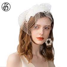 Buy Fs Fascinators Black Women Pillbox Hat With Veil For Church Tea Party Ladies Red White Wedding Hats At Affordable Prices Free Shipping Real Reviews With Photos Joom