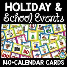 Holiday And School Events Calendar Cards For Pocket Chart 3