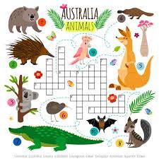 Palavras Cruzadas De Animais Australianos Australia Animals Australian Animals Crossword