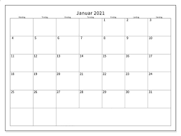 Das jahr 2021 hat 52 kalenderwochen und beginnt am freitag, den 1. Feiertags Januar 2021 Kalender Zum Ausdrucken Pdf Word Excel Druckbarer 2021 Kalender