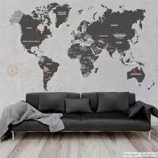 Quadro parede escultura mapa minimalista preto 1,20 metros. Mural Mapa Mundi Varias Medidas 12x S Juros Tacolado