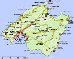 Wycieczki do majorki hotele w majorce. Mapa De La Isla Mallorca Port De Soller Landkarte