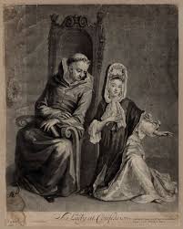 NPG D30633; A Lady at Confession - Portrait - National Portrait Gallery