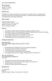 graduate nurse writing resume sample