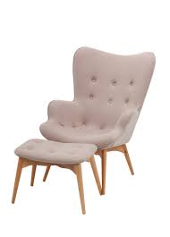 Replica Featherston Chair And Ottoman Beige Wool Retro Furniture Chair And Ottoman Chair