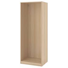 Ikea pax single wardrobe with frosted glass door & drawers. Pax White Stained Oak Effect Wardrobe Frame 75x58x201 Cm Ikea