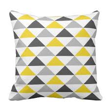 Yellow And Gray Geometric Pattern Throw Pillow Zazzle Com Pillow Decorative Bedroom Pillows Decorative Diy Red Decorative Pillows
