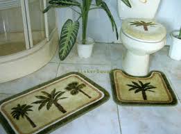 Wash your palms bathroom sign palm tree tropical beach. 3pc Tropical Palm Tree Bath Mat Rug Bathroom Set New On Popscreen