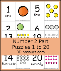 This coloring activity will teach your kid to identify and associate shapes and colors with objects. Free 1 To 20 Number Printables 3 Dinosaurs